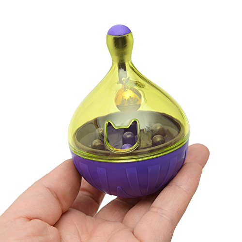 XMDZ - Dispensador de perros, bola de puzle, dispensador de comida de juguete en forma de vaso para perros con campana