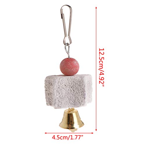 XMTPF - Jaula Colgante de Piedra Mineral con Forma de Estrella para moler los Dientes de la Boca, Juguetes molares, hámster para pájaros y Mascotas pequeñas