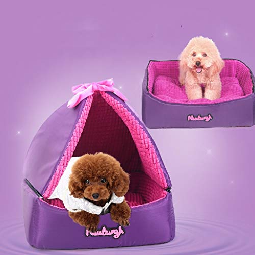 XWF Cama Nido para Perro Cama para Mascotas Cama De Perro Cama De Dormir para Gatos Desmontable Resistente Al Agua, Fácil Limpieza caseta casa Mascotas (Color : S)