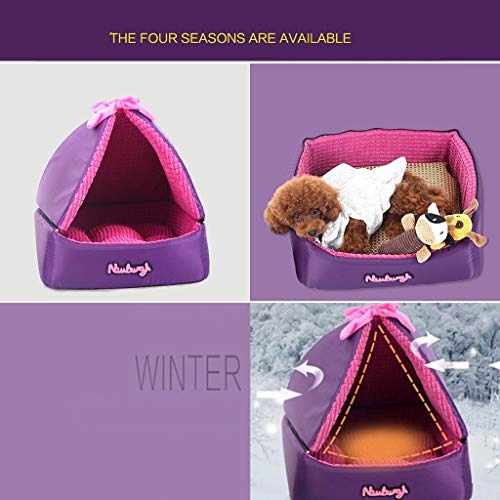 XWF Cama Nido para Perro Cama para Mascotas Cama De Perro Cama De Dormir para Gatos Desmontable Resistente Al Agua, Fácil Limpieza caseta casa Mascotas (Color : S)