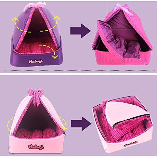 XWF Cama Nido para Perro Cama para Mascotas Cama De Perro Cama De Dormir para Gatos Desmontable Resistente Al Agua, Fácil Limpieza caseta casa Mascotas (Color : S)