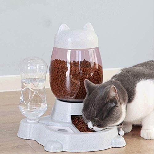 XYBB 2 En 1 Mascota Automático Alimentador Perros Alimentador De Agua Alimentador De Gran Capacidad Cat Alimentación De Cuenco Dispensador 26 * 21 * 30cm H