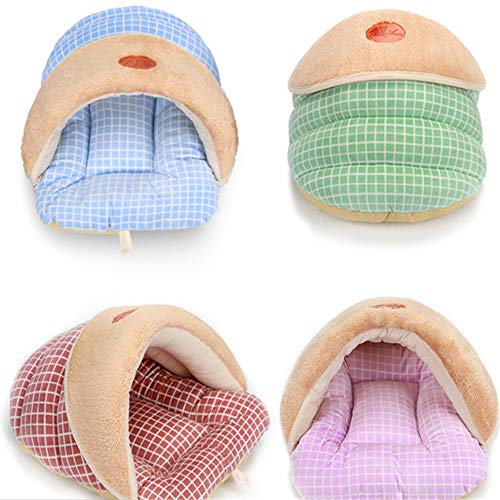 XYBB Cama Perro Casa para Gatos Esteras para Mascotas Saco de Dormir Cojín para Hamburguesas Encantador Cojín para Cachorros Cama de Conejo Perrera Cama para Gatos 36 * 25 * 23 cm Verde