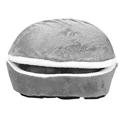 XYBB Cama Perro Puppy Nest Hamburguesa con Forma de Perrera para Gatos y Perros Cojín para sofá para Mascotas Saco de Dormir de Felpa Suave 45 X 32 X 32 cm Gris