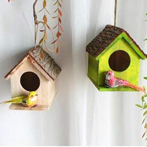 XYBB Nidos para Pajaros Pájaro Creativo Nido De Cedro Corteza Casa Forma Pájaro Cría Casa De Avestruz Nido Spot Al por Mayor Ornamentos De Madera como se Muestra B