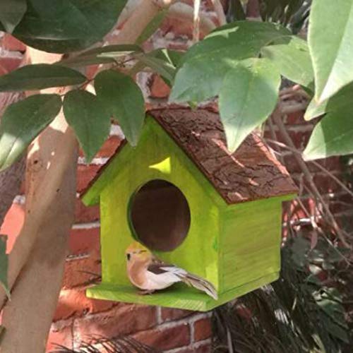 XYBB Nidos para Pajaros Pájaro Creativo Nido De Cedro Corteza Casa Forma Pájaro Cría Casa De Avestruz Nido Spot Al por Mayor Ornamentos De Madera como se Muestra B