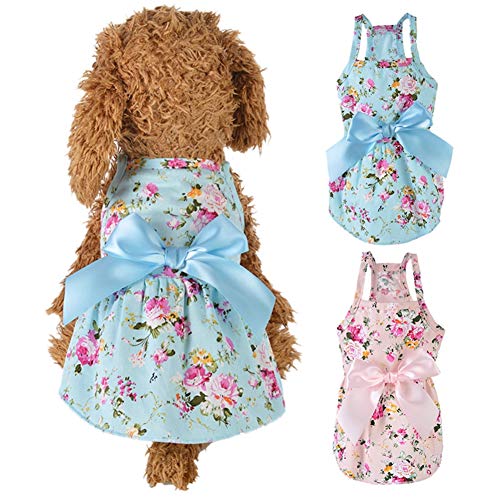 Yagoal Trajes para Perros pequeños Ropa para Perros Dog Clothes For Small Dogs Puppy Clothes Pet Party Dress Dog Dress For Large Dogs Cat Clothes Blue,m