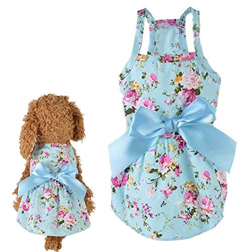 Yagoal Trajes para Perros pequeños Ropa para Perros Dog Clothes For Small Dogs Puppy Clothes Pet Party Dress Dog Dress For Large Dogs Cat Clothes Blue,m