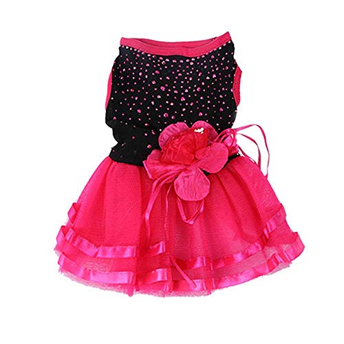 Yagoal Trajes para Perros pequeños Vestido de Perro Dog Dress For Summer Cat Clothes Cute Dog Dresses Sweet Puppy Wedding Dress Dogs Clothes l