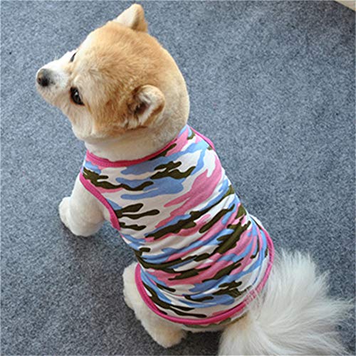 Yagoal Verano Ropa para Perros Ropa para Gatos Verano Dog Clothes For Summer Comfortable Pet Clothes Puppy Coat Dog Coat Dog Clothes For Small Dogs Pink,XS