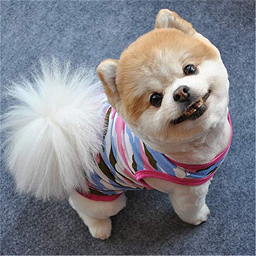 Yagoal Verano Ropa para Perros Ropa para Gatos Verano Dog Clothes For Summer Comfortable Pet Clothes Puppy Coat Dog Coat Dog Clothes For Small Dogs Pink,XS