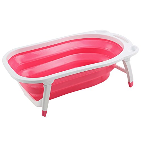 YC electronics Bañera Plegable para Perros, Perros y Gatos bañera, bañera de Piscina, 81 * 49 * 22cm, Rojo