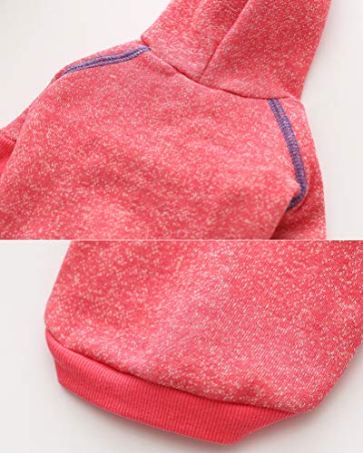 Yijinstyle Perro Gato Sudadera con Capucha Mascota Cálido Abrigo de Invierno Ropa Chaqueta para Perros Pequeños (Rojo, Asia L)