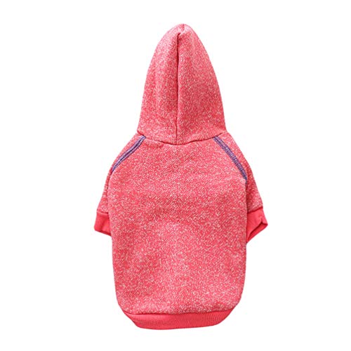 Yijinstyle Perro Gato Sudadera con Capucha Mascota Cálido Abrigo de Invierno Ropa Chaqueta para Perros Pequeños (Rojo, Asia L)