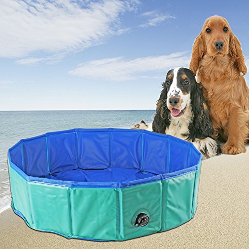 YITOO Bañera para Perros, PVC Antideslizante y Resistente al Desgaste Piscina para Mascotas Perros, Bañera Plegable de Mascotas para Mascotas, Natación Piscina para Perros 160 cm x 30 cm