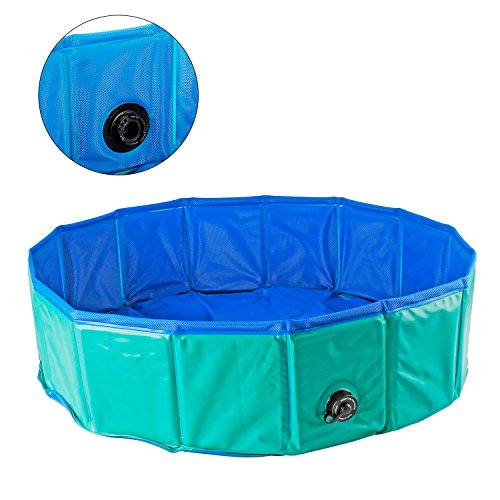 YITOO Bañera para Perros, PVC Antideslizante y Resistente al Desgaste Piscina para Mascotas Perros, Bañera Plegable de Mascotas para Mascotas, Natación Piscina para Perros 160 cm x 30 cm