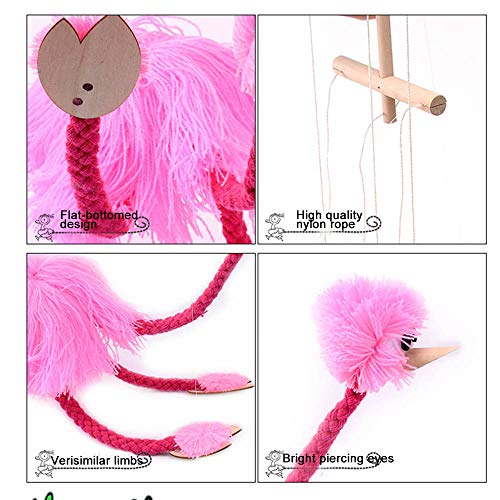 Ylout Navidad Juguete De Peluche Divertido Tirar De La Cadena Marioneta Avestruz Relleno Marioneta Juguete Actividad Conjunta Muñeca Festival Regalo