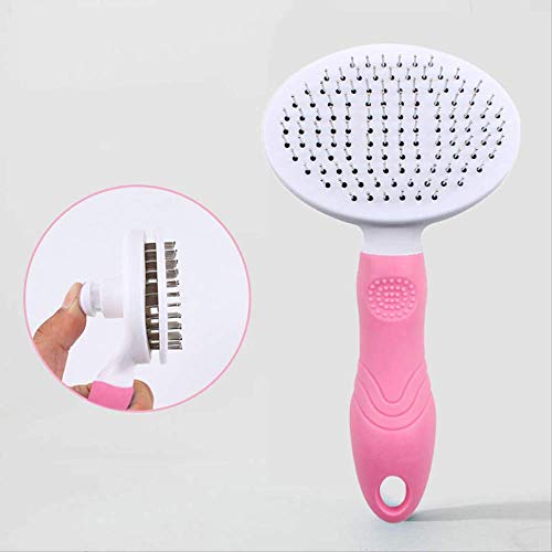 YOASKPA Cat Combs Cat Hair Cleaner Go Floating Hair Dog Cepillo para el Cabello Cepillo Especial Comber Hair Complementos para Mascotas Aguja Gruesa Rosa