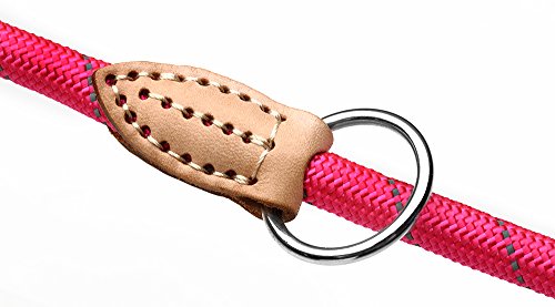 Yommy Correa para Perros Ajustable 3 Niveles 1.2 x 120cm Nylon Reflectante Correa Entrenamiento Púrpura YM-0538 (Rosa)