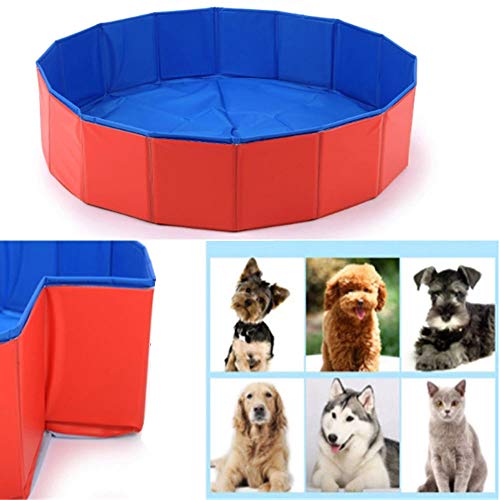 YSYDE - Piscina Plegable para Perros, Cachorros, Gatos, bañadores, Mascotas, niños, Pelotas, estanques de Agua, Esta Piscina Acolchada está Hecha de Material de PVC de Calidad fácil de Plegar