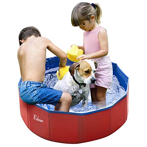 YSYDE - Piscina Plegable para Perros, Cachorros, Gatos, bañadores, Mascotas, niños, Pelotas, estanques de Agua, Esta Piscina Acolchada está Hecha de Material de PVC de Calidad fácil de Plegar