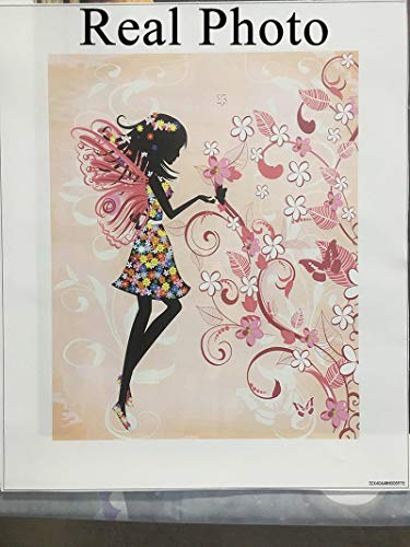 YuanMinglu Abstract Butterfly Girl Fairy Kindergarten Poster decoración Pintura Lienzo decoración del hogar Pintura sin Marco 75X90CM