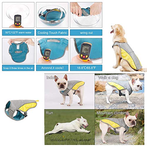 Yuhtech Chaleco de enfriamiento, Chaleco Refrescante Perro Chaleco de Refrigeración para Perros Medianos Perros Grandes (3XL-Chest-88cm-106cm)