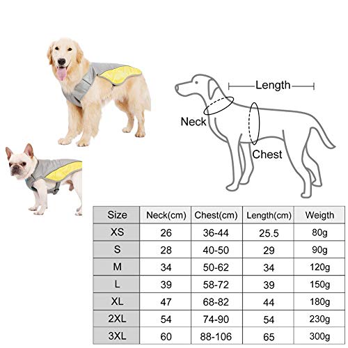 Yuhtech Chaleco de enfriamiento, Chaleco Refrescante Perro Chaleco de Refrigeración para Perros Medianos Perros Grandes (3XL-Chest-88cm-106cm)