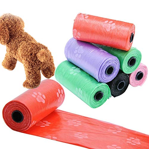 YUnnuopromi 2 rollos/30 Unidades de Bolsas para Recoger Huellas de Perro y Cachorro, Bolsas para excrementos de Caca de Perro, Suministros degradables para Mascotas, Color al Azar