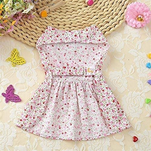 ZALIANG Ropa para Mascotas Ropa for Mascotas, Vestidos de Hermosas Fotos del Gato Arco con Flores, el Vestido de Novia pequeña Mascota Chihuahua York Mascota, tamaño: 12 Suave y cómodo