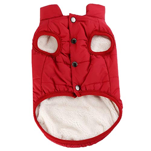 ZAMAC 2 Capas de Forro Polar Cálido Súper Cálido Perro Chaqueta para el Clima frío del Invierno, Extra Suave Perrito Chaleco a Prueba de Viento Perrito Abrigo