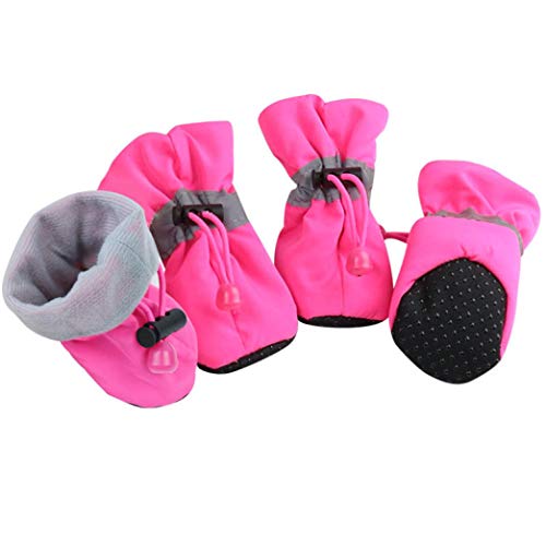 Zapatos Antideslizantes para Perros Botas para Perros Calzado Ajustable Botines para Cachorros Calcetines Suministros para Mascotas Protector de Pata Resistente 6 Piezas