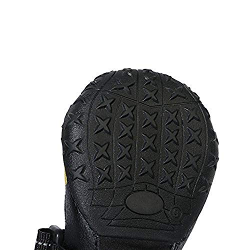 Zapatos para perros Paw Protector para perros medianos, grandes y resistentes al agua, resistentes y resistentes, antideslizantes, botas para perros, para todo tipo de clima, 4 piezas por Alxcio