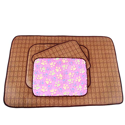 Zhao Li - Esterilla para Mascotas de Verano Royal Goose Mat de Doble Cara para Perros, con Pelo Dorado, D, 65CMX50CM