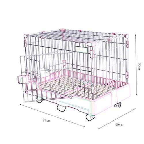 Zhongwei - jaula del animal doméstico Jaula del animal doméstico, perro jaula for gatos jaula pequeñas, medianas y grandes de perro de interior casero cerca Jaula Valla Villa perro mascota, 3 colores,