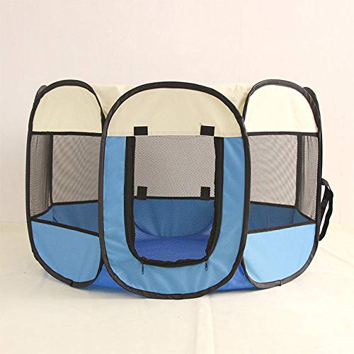 ZKBD-XTQ Carpa Plegable portátil para Mascotas Casa Perro Gato Cachorro Hogar al Aire Libre Impermeable Transpirable Tienda Octogonal Parque Infantil Kennel Cage-Style-2_L