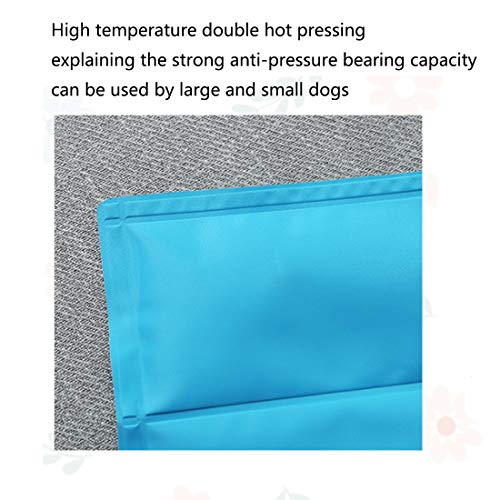 ZLBPET Alfombrilla Refrescante para Mascotas Almohadilla de Auto Enfriamiento Almohadilla de Gel Activa Colchón de Verano para Mascotas Cojin para Sofa Cómodo y Fresco,Bluewavepoint,50 * 65cm