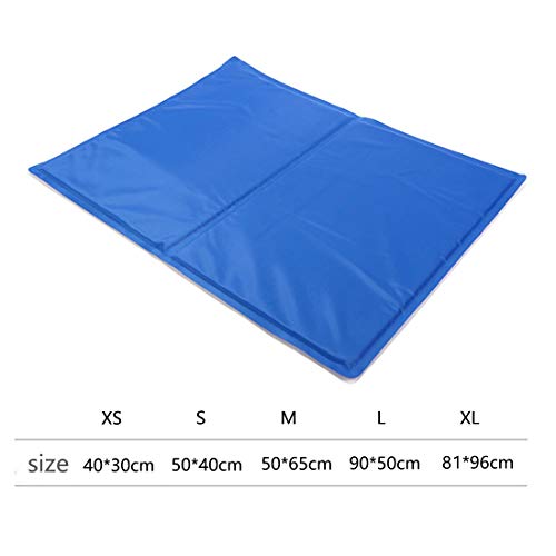 ZLBPET Alfombrilla Refrescante para Mascotas Almohadilla de Enfriamiento de Gel Activo No Tóxico Colchón de Verano para Perros y Gatos Cojin para Sofa Cómodo y Fresco,Blue,S50*40cm