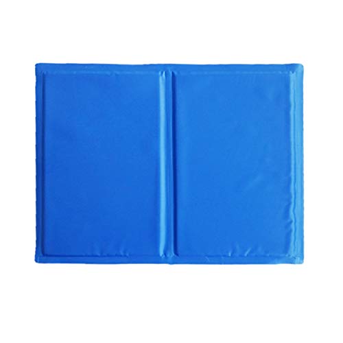 ZLBPET Alfombrilla Refrescante para Mascotas Doméstico Gel Almohadilla para Perros y Gatos Colchón de Verano para Mascotas Cojin para Sofa Cómodo Fresco No Tóxico,Blue,40 * 50CM