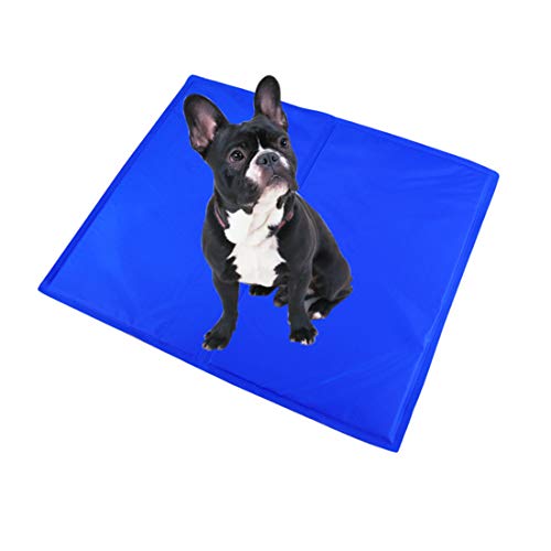 ZLBPET Alfombrilla Refrescante para Mascotas Doméstico Gel Almohadilla para Perros y Gatos Colchón de Verano para Mascotas Cojin para Sofa Cómodo Fresco No Tóxico,Blue,40 * 50CM