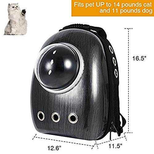 ZLYCZW Mochila portátil para Mascotas, Bolsa súper Transpirable para Gatos y Perros pequeños, Bolso Impermeable, diseño de Burbuja de cápsula Espacial para Senderismo, Viajes y Caminatas