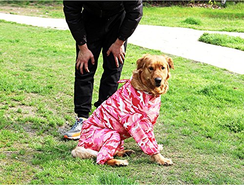 ZoonPark® - Abrigo Impermeable para Perro, con Capucha de 4 Patas, Impermeable, poliéster, con Capucha, para Camuflaje o Chubasquero de Camuflaje