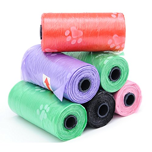 ZUHANGMENG Bolsa de Basura 10Rolls Pet Pick Up, Bolsa de Basura de Limpieza Impresa de Color para Mascotas, Bolsa de Basura ecológica, Material degradable, Bolsas de Limpieza portátiles para Mascotas