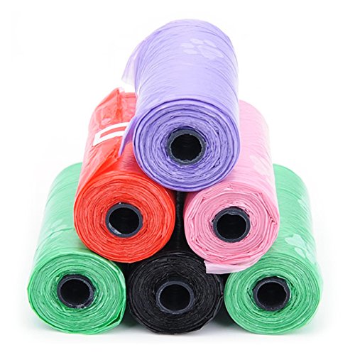 ZUHANGMENG Bolsa de Basura 10Rolls Pet Pick Up, Bolsa de Basura de Limpieza Impresa de Color para Mascotas, Bolsa de Basura ecológica, Material degradable, Bolsas de Limpieza portátiles para Mascotas