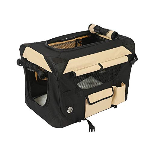 ZuZoo Bolsa de Transporte para Perros y Gatos - Transportín para Mascotas 60 x 42 x 42 cm, Negro