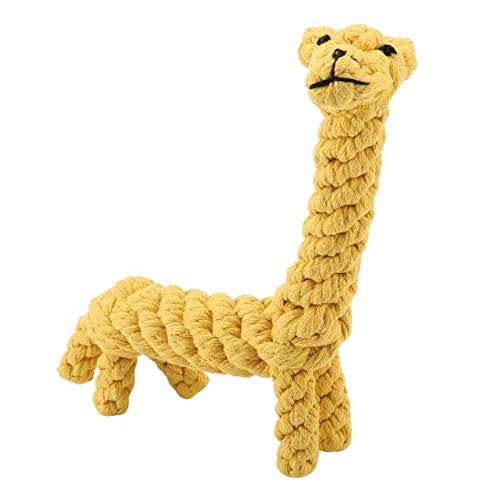 ZXZMONG Animales Juguetes De Peluche,2Pas Cute Dog Chew Toy Diseño De Jirafa Resistente A La Mordedura De Cuerda De Algodón Pet Plush Sound Squeak Pets Supplies Dog Chew Toy