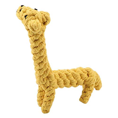 ZXZMONG Animales Juguetes De Peluche,2Pas Cute Dog Chew Toy Diseño De Jirafa Resistente A La Mordedura De Cuerda De Algodón Pet Plush Sound Squeak Pets Supplies Dog Chew Toy