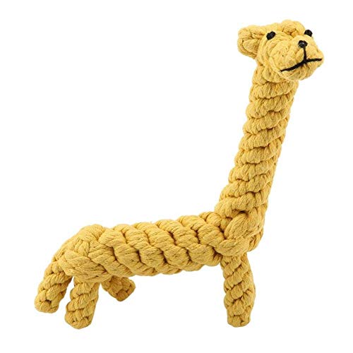 ZXZMONG Animales Juguetes De Peluche,2Pas Cute Dog Chew Toy Diseño De Jirafa Resistente A La Mordedura De Cuerda De Algodón Pet Plush Sound Squeak Pets Supplies Dog Chew Toy