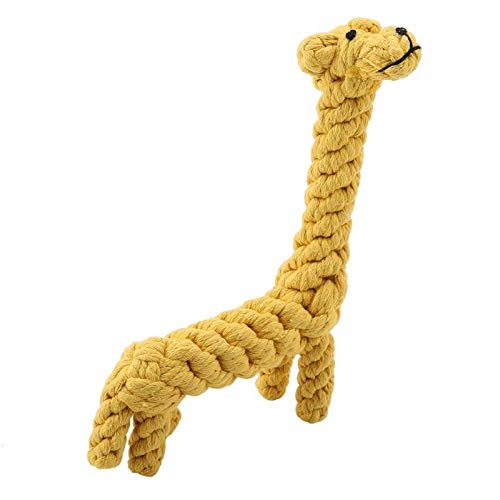 ZXZMONG Animales Juguetes De Peluche,2Pas Cute Dog Chew Toy Diseño De Jirafa Resistente A La Mordedura De Cuerda De Algodón Pet Plush Sound Squeak Pets Supplies Dog Chew Toy