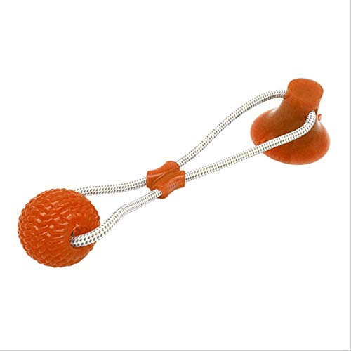 ZYY Juguete Interactivo para Perro, Divertido Juguete para Mascota con Bola de Goma TPR para Limpiar los Dientes, Masticar Iq Tratamiento Cachorro Juguete China Naranja